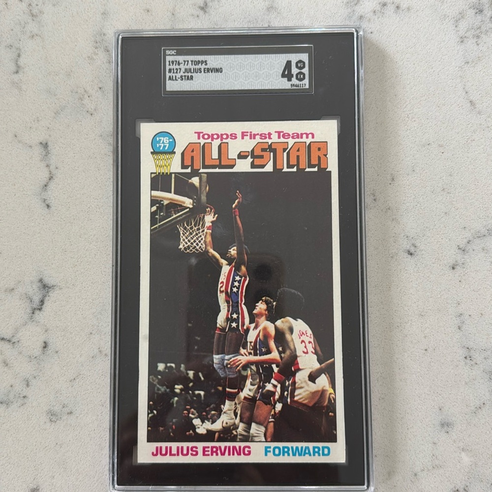 Julius Erving NY Nets 1976 basketball card! Graded! ready to collect and gift!